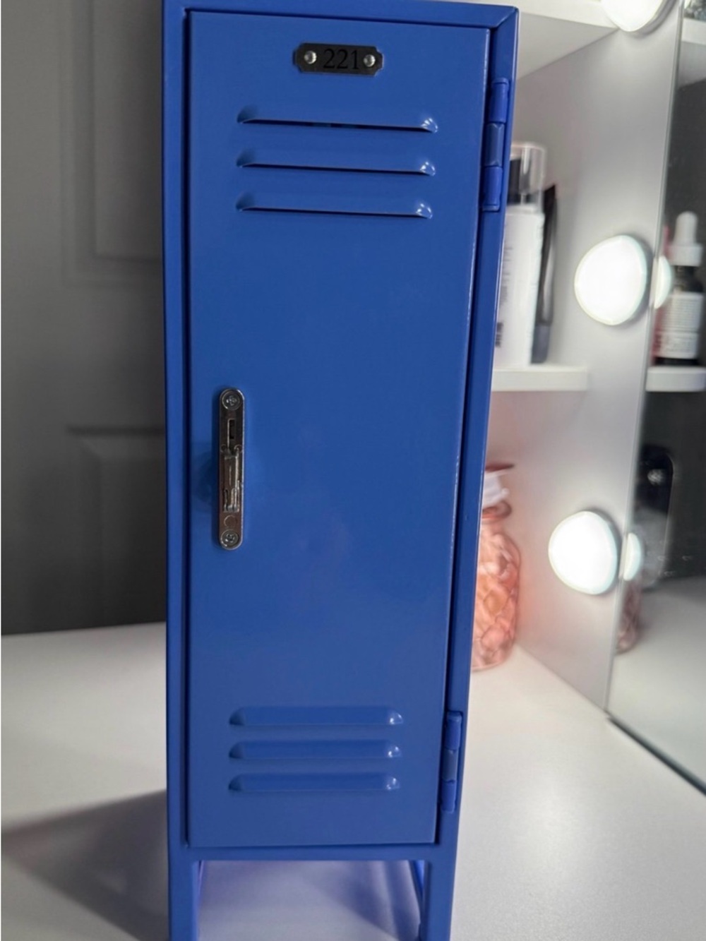 American girl doll Blue Metal Locker Storage Cabinet